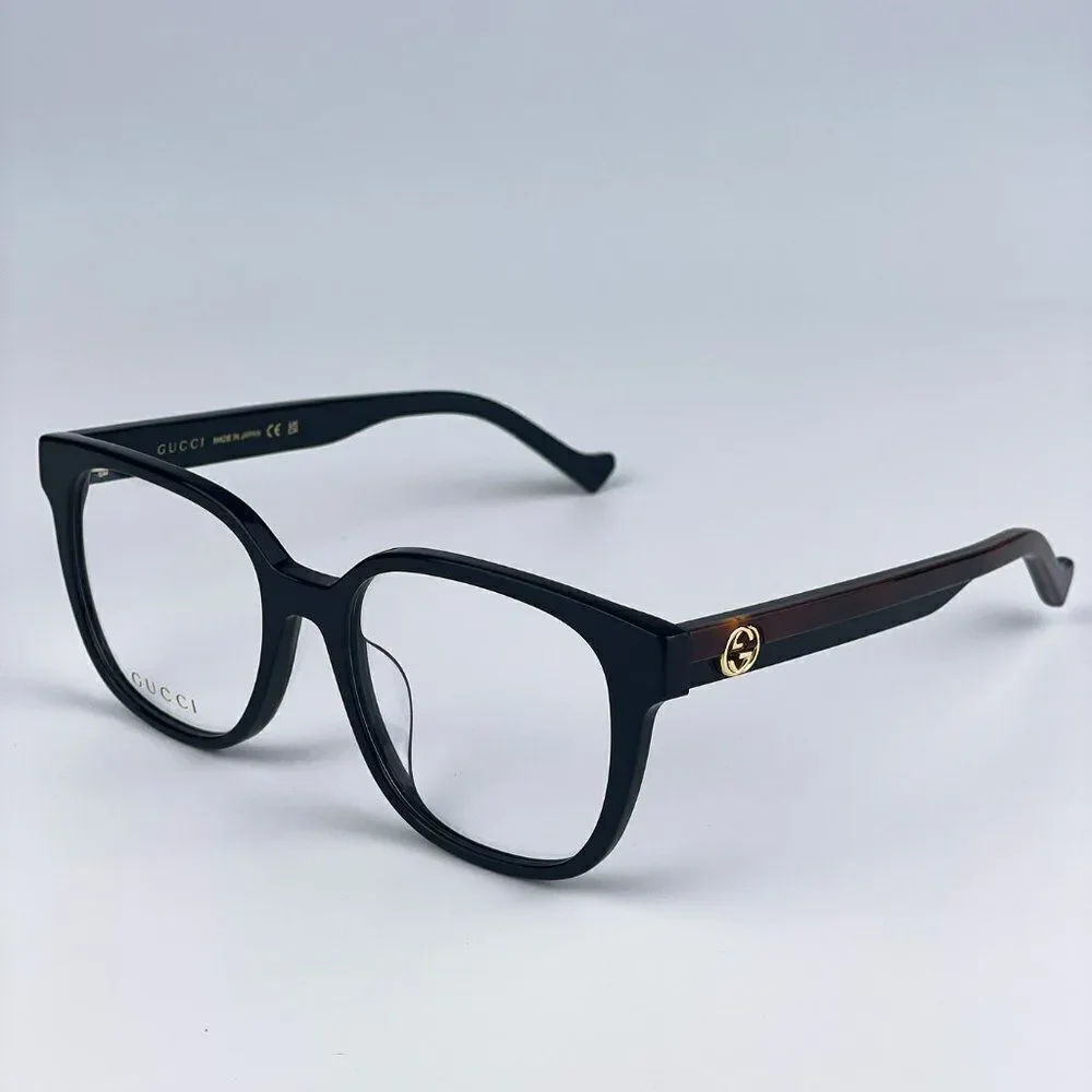 SALE! NEW Gucci GG1305OA 001 Black Havana Rectangle Women Eyeglasses